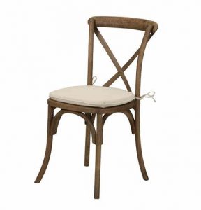 X-back wooden chair rentals from New Berlin & Delafield