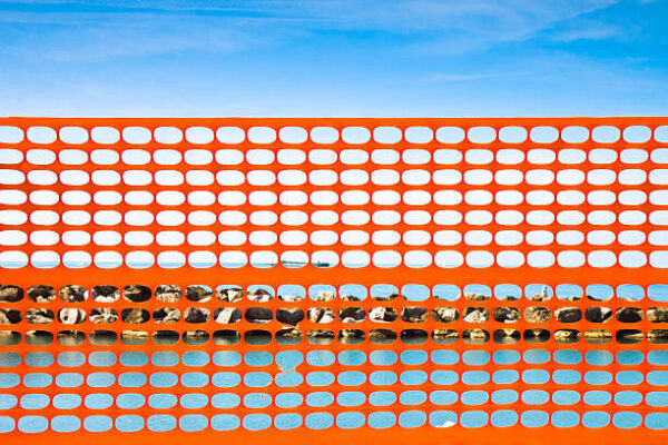 Temporary orange plastic fence for construction & snow - Rent from New Berlin & Delafield