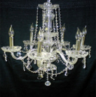 Crystal chandelier decorative rental near Milwaukee