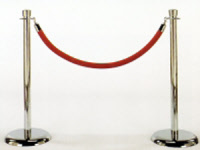 Chrome stanchion velvet rope for rent - New Berlin & Delafield