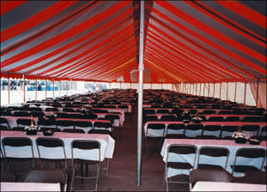 Inside of pole tent setup - Tent rentals from New Berlin & Delafield