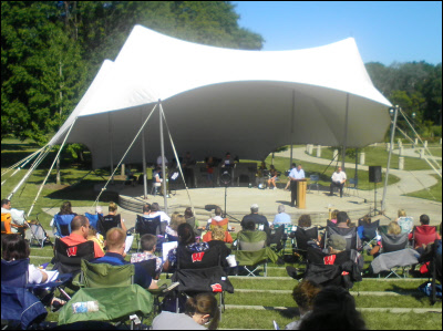 Bandshell tent rentals for outdoor concerts & events near Milwaukee
