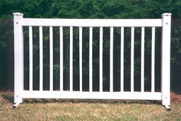 White picket PVC fence - temporary fence rentals near Milwaukee