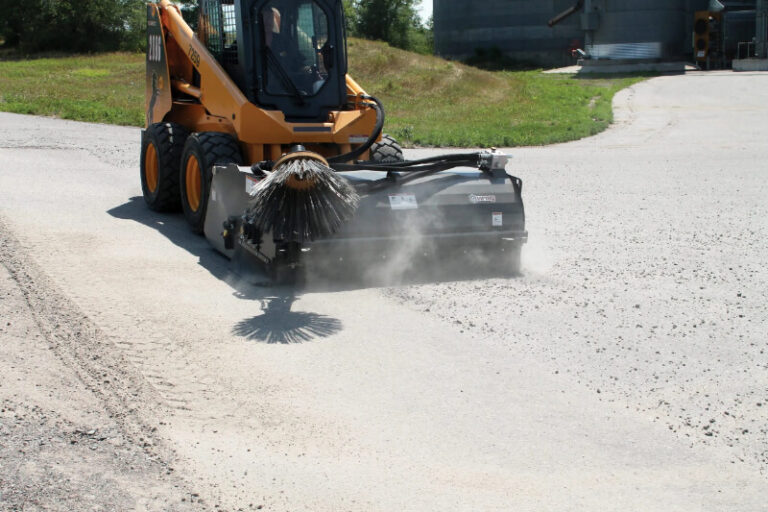 Skid Steer Bucket Broom Attachment for Rent Area Rental & Sales Co.